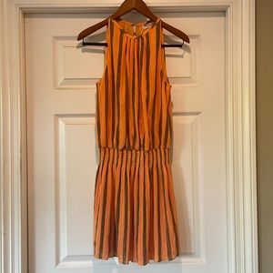 This I orange and gold dress
